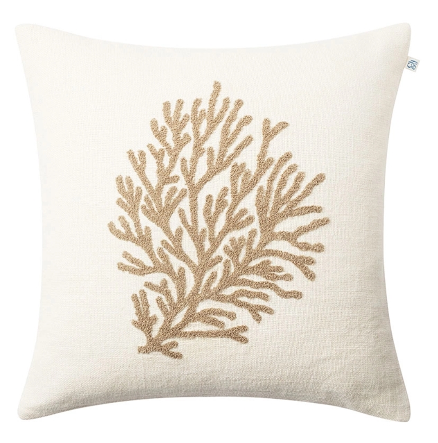 Kudde Coral - Off White/Khaki 50x50 cm