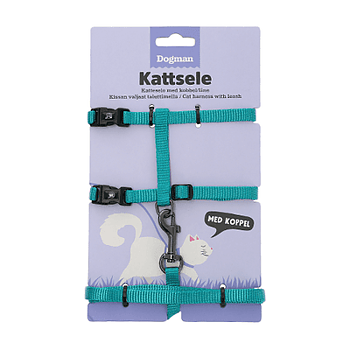 Dogman - Kattsele-Set Findus Turkos