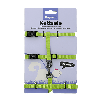 Dogman - Kattsele-Set Findus Grön