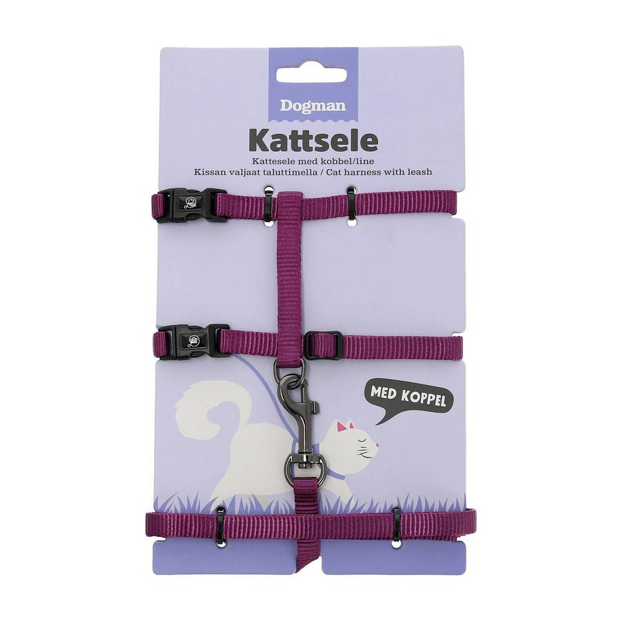 Dogman - Kattsele-Set Findus Lila