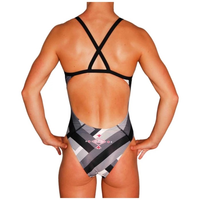 Mako Baddräkt Aumakua Black Chevron  - 2