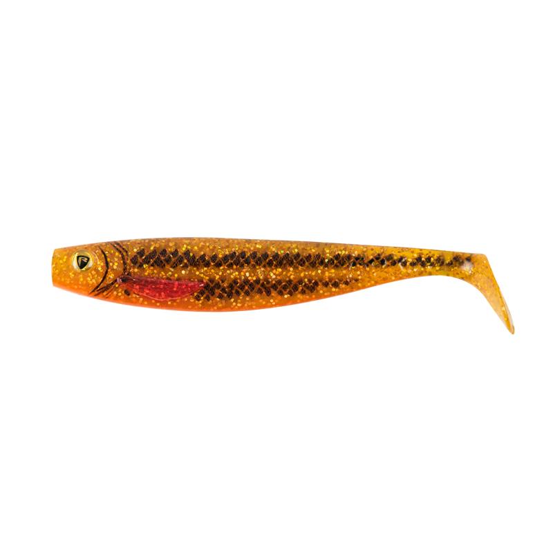 fox rage pro shad är en gäddjigg på 23cm. en riktig klassiker på stora gäddor. färgen: guld glitter