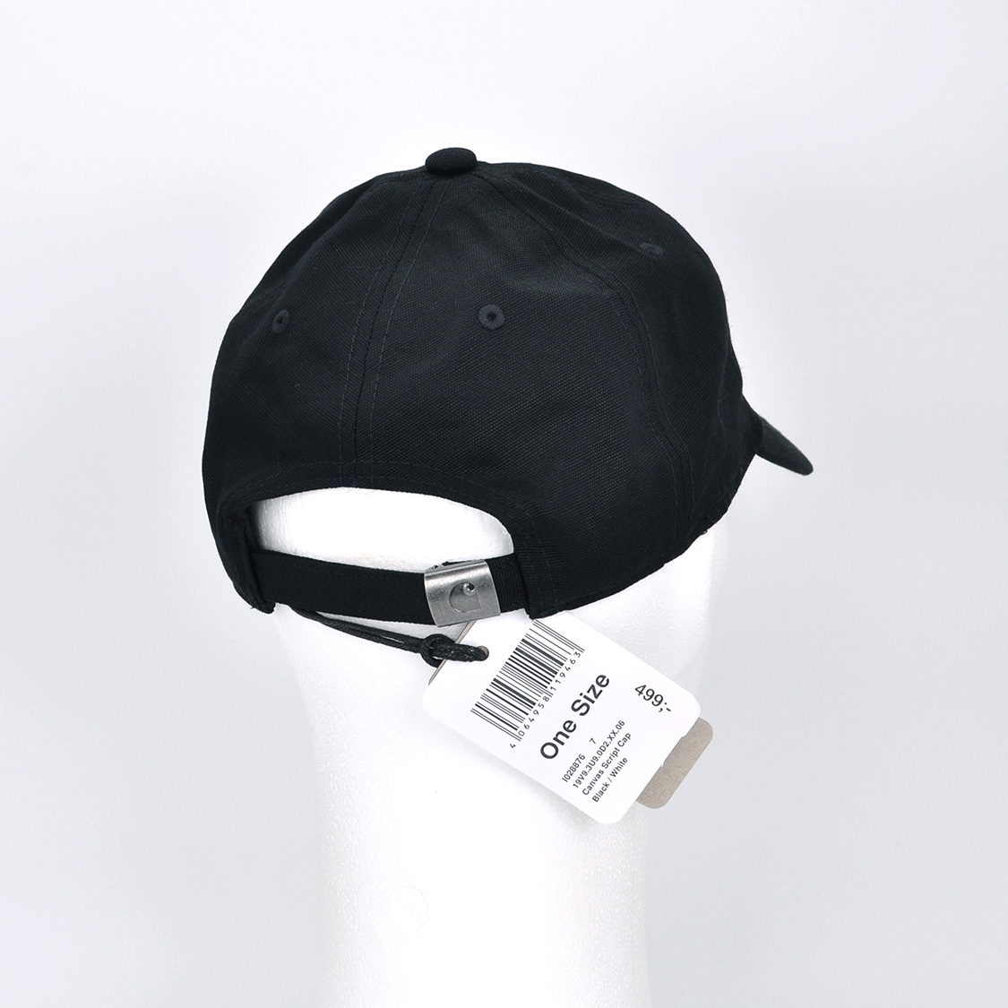 Carhartt WIP - Canvas Script Cap Black / White - 3