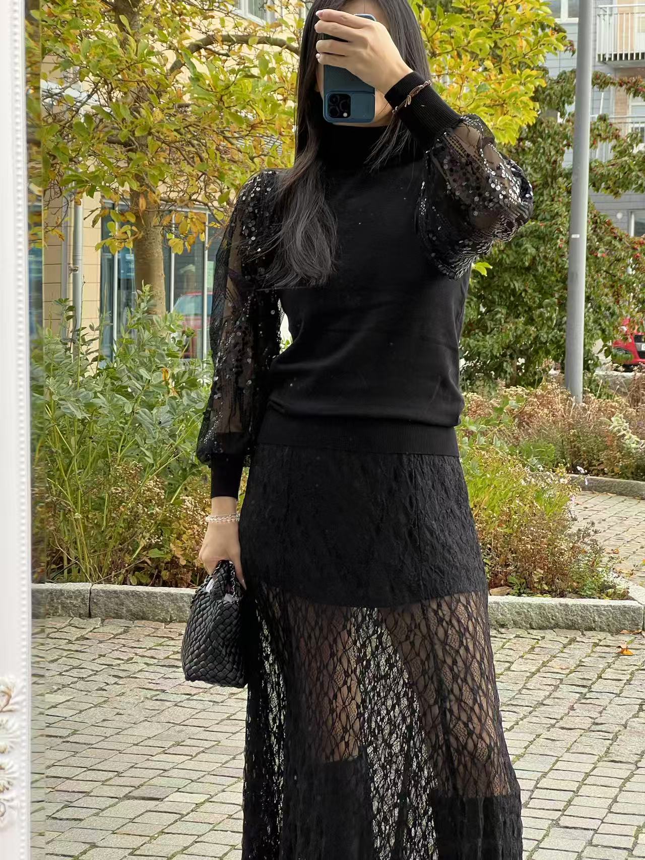 Neo Noir Mariya Lace Skirt - 2
