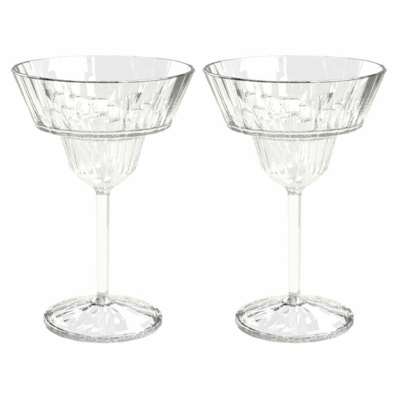 Club No. 16 Drinking Glass Plastic 250 ml Crystal Clear 2-pack