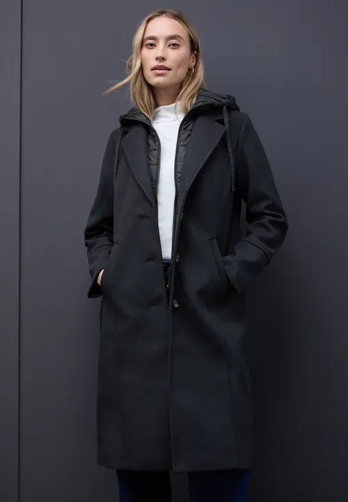 Long Revers Coat w. Removable - Street One