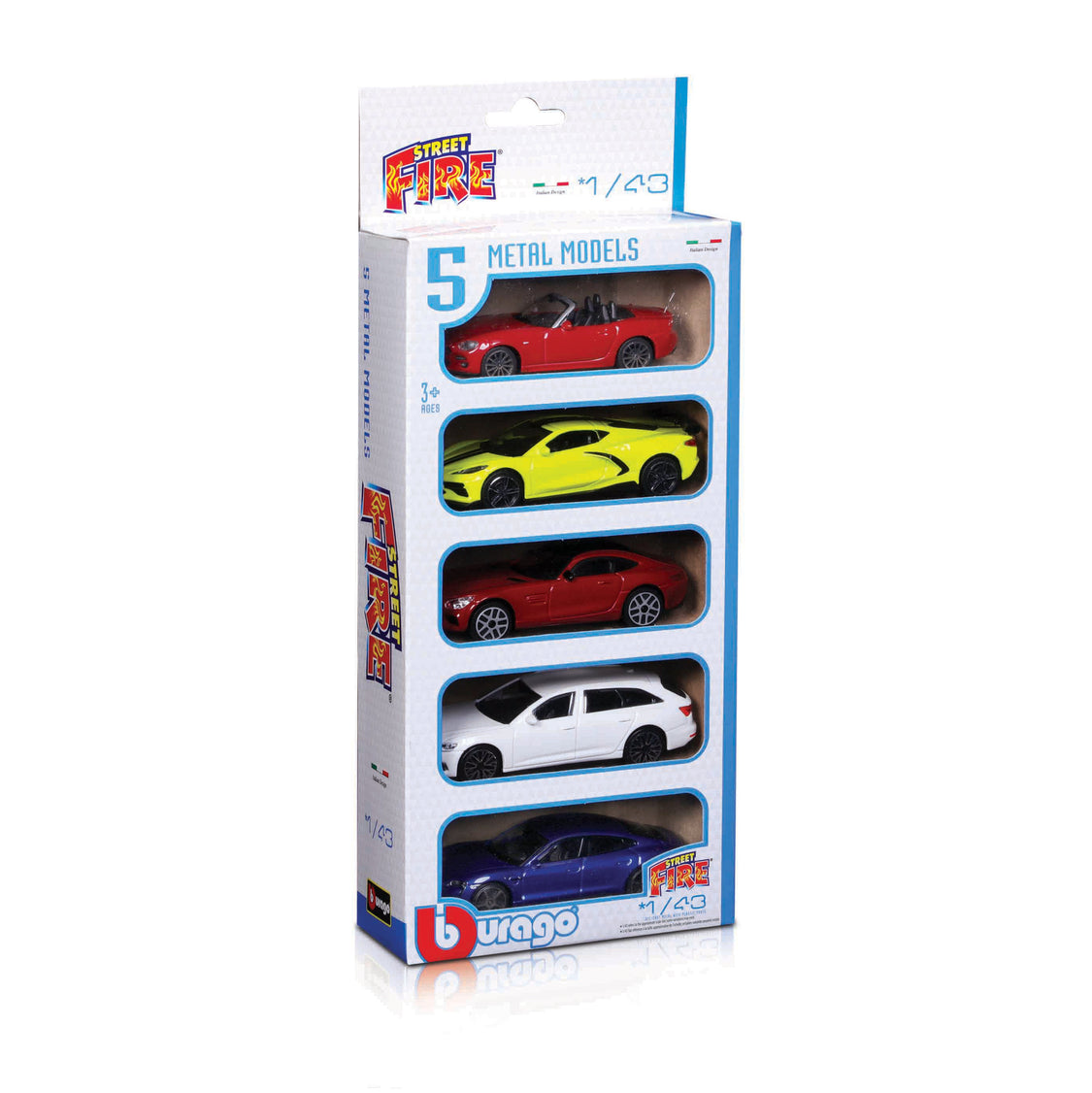 Street Fire 5 Piece Vehicle Pack 1:43