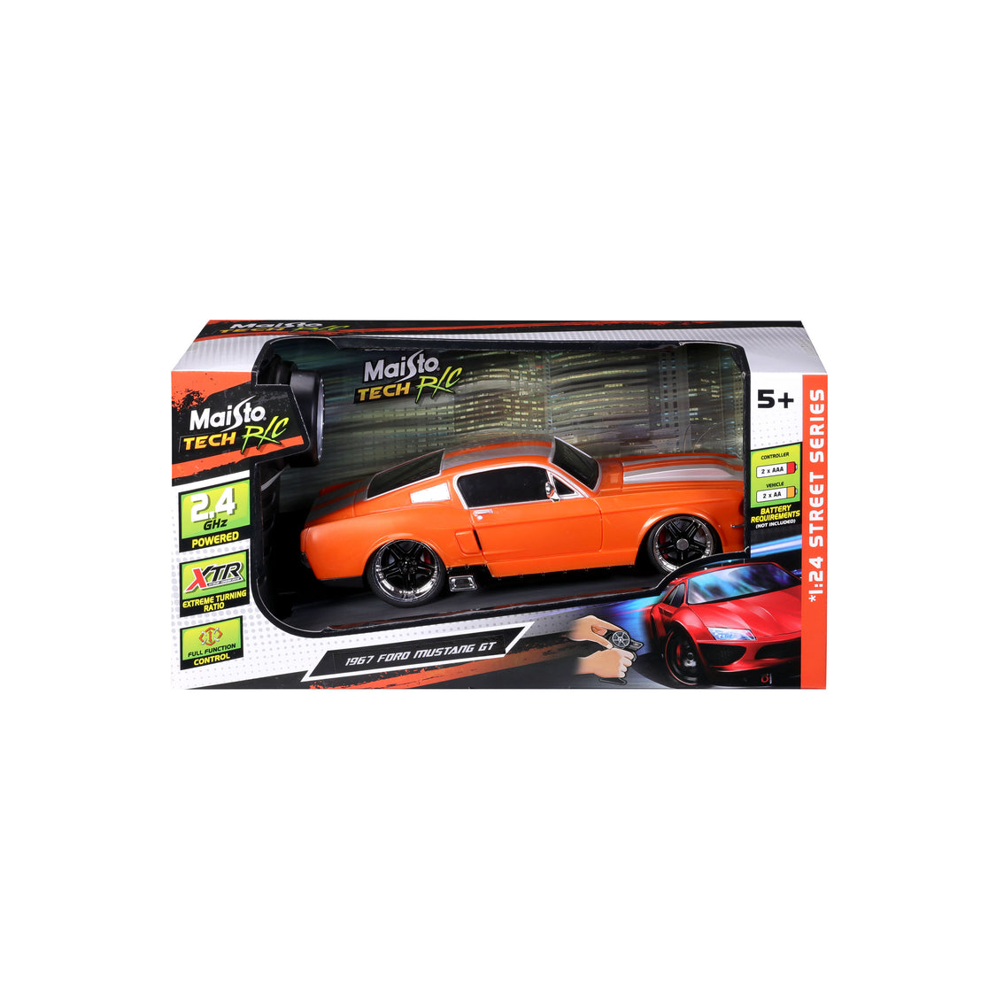 Radiostyrd Bil 1967 Ford Mustang Gt 2.4Ghz 1:24