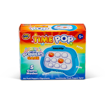 Time Pop Light Up Push Popper Game Blue