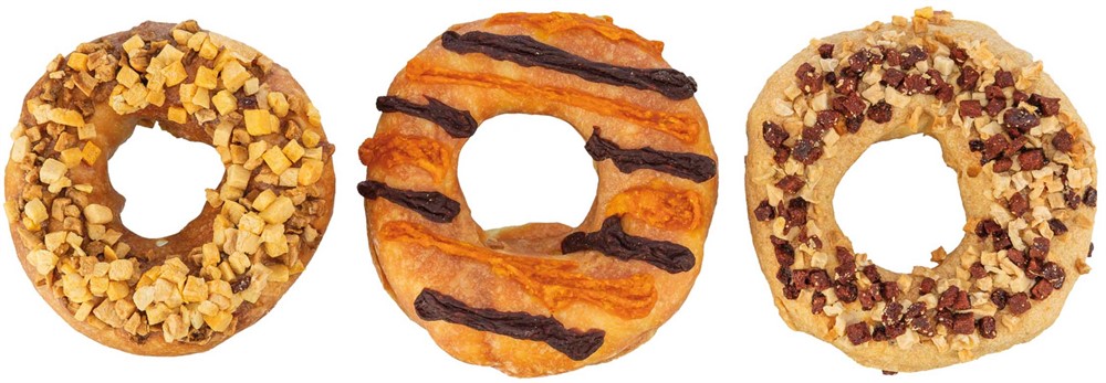 Donuts, blandade, ø 9 cm, 3 × 55 g