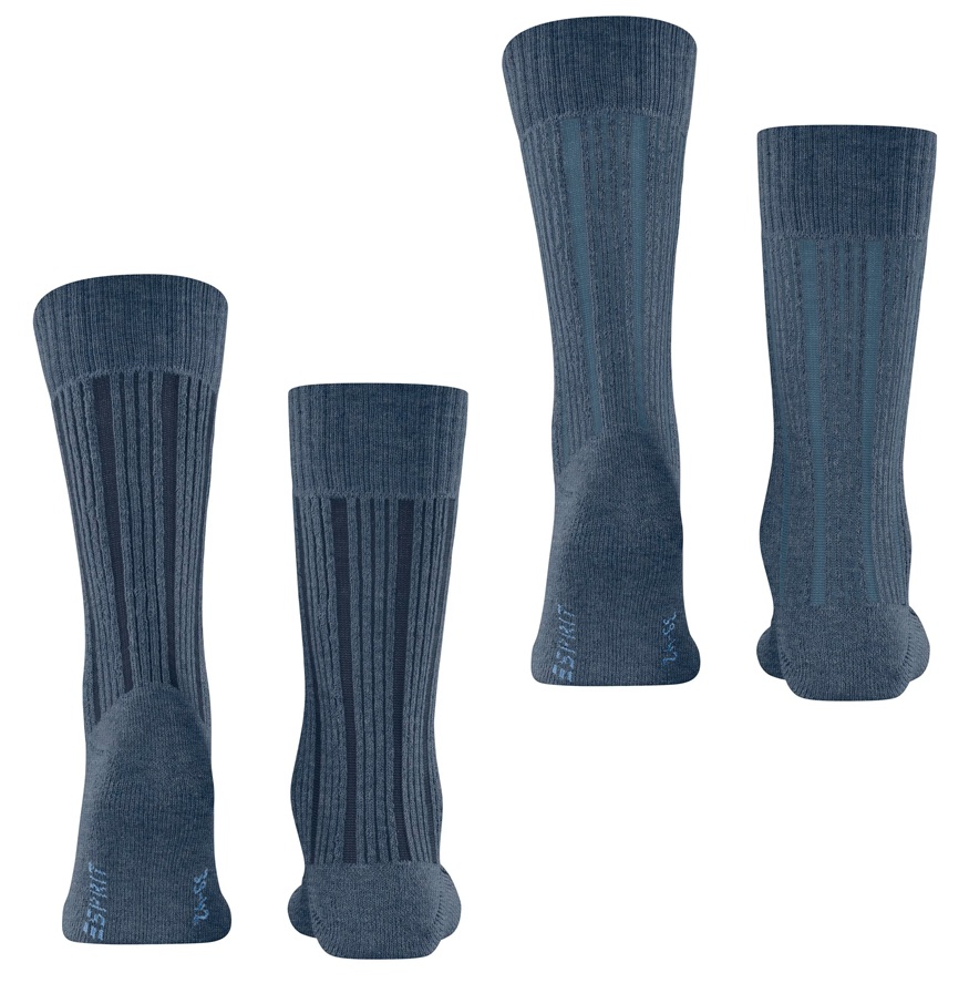 2-Pack Esprit Plush Rib 2-Pack Herr - 2