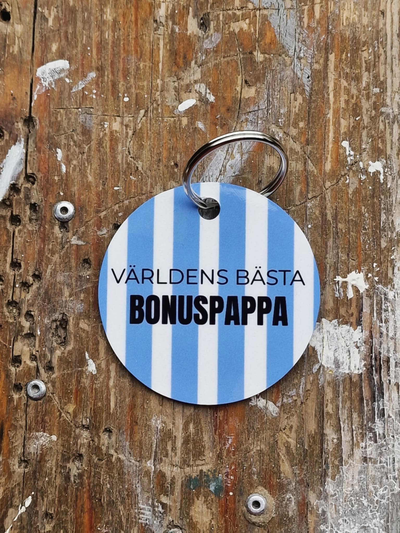 Nyckelring "Världens bästa bonuspappa"