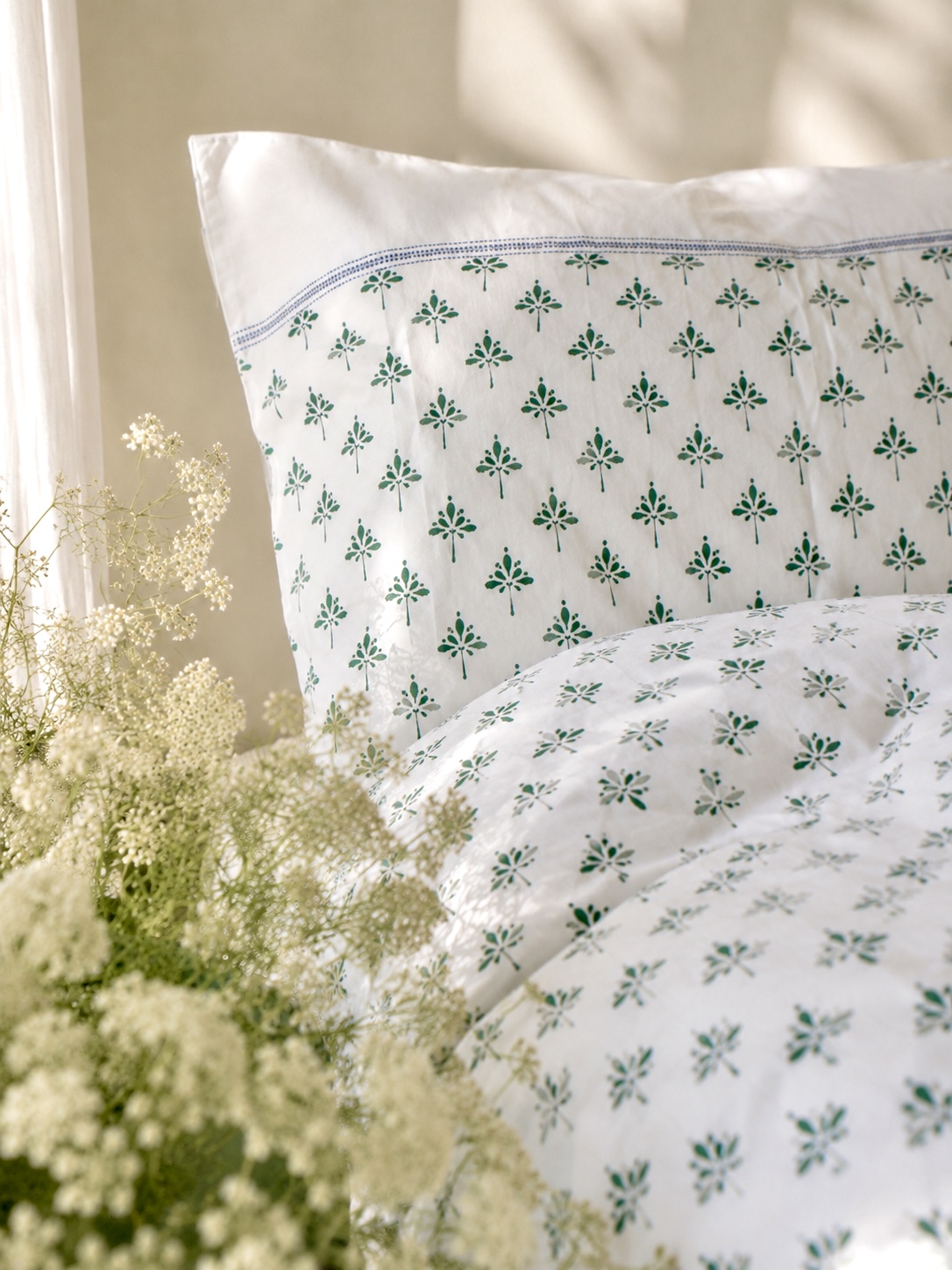 Pillow Case Night Flower 50*60 cm Green - 4