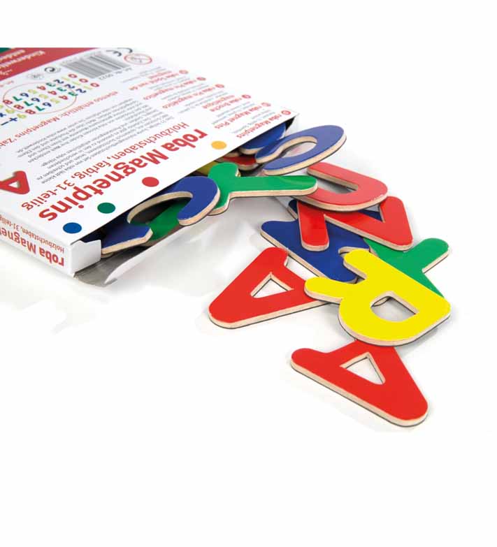 Magnetiska bokstäver ABC i trä från Roba Kids - 31 st - 3