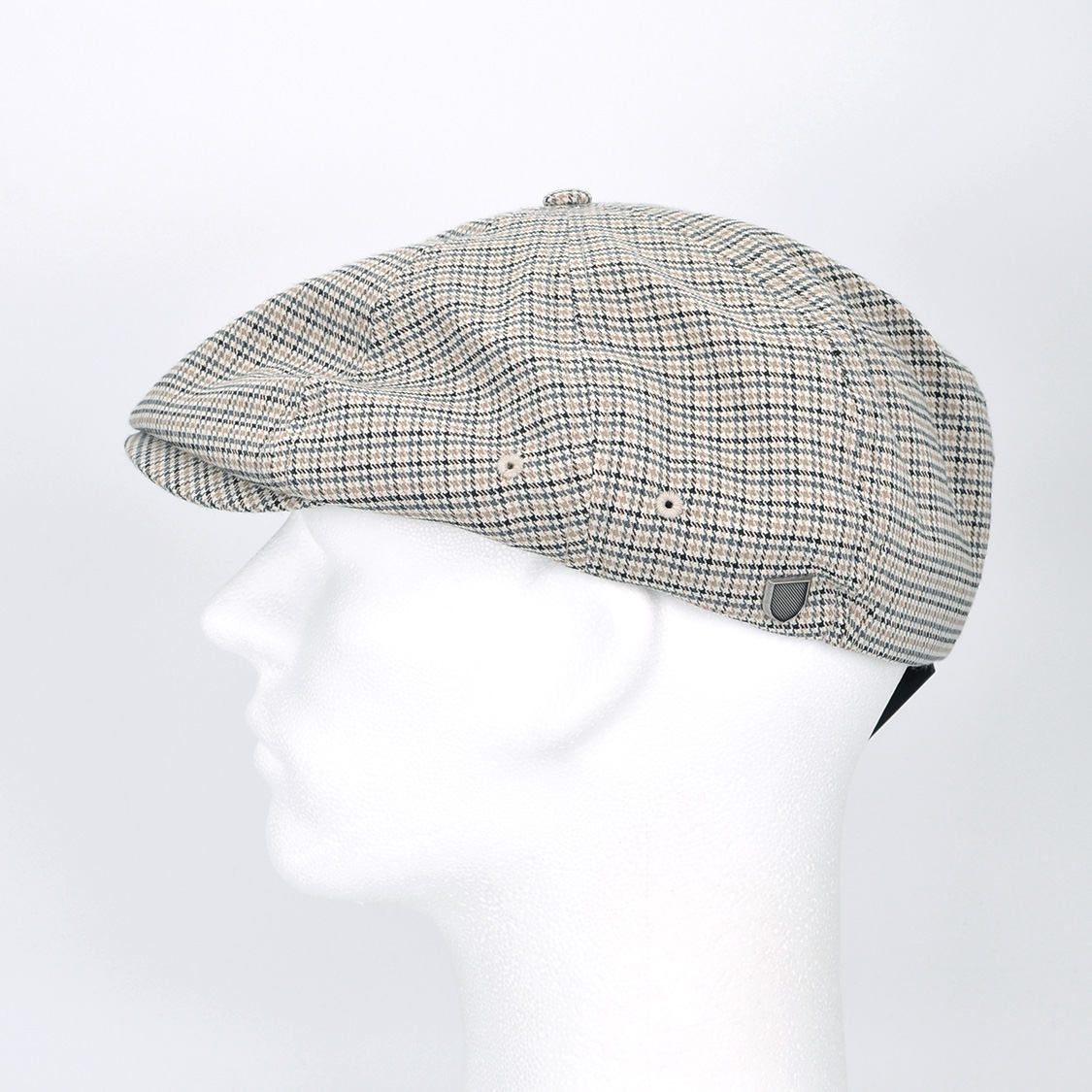 Brixton - Brood LW Newsboy Snap Cap Off White/Black/Grey Houndstooth - 2