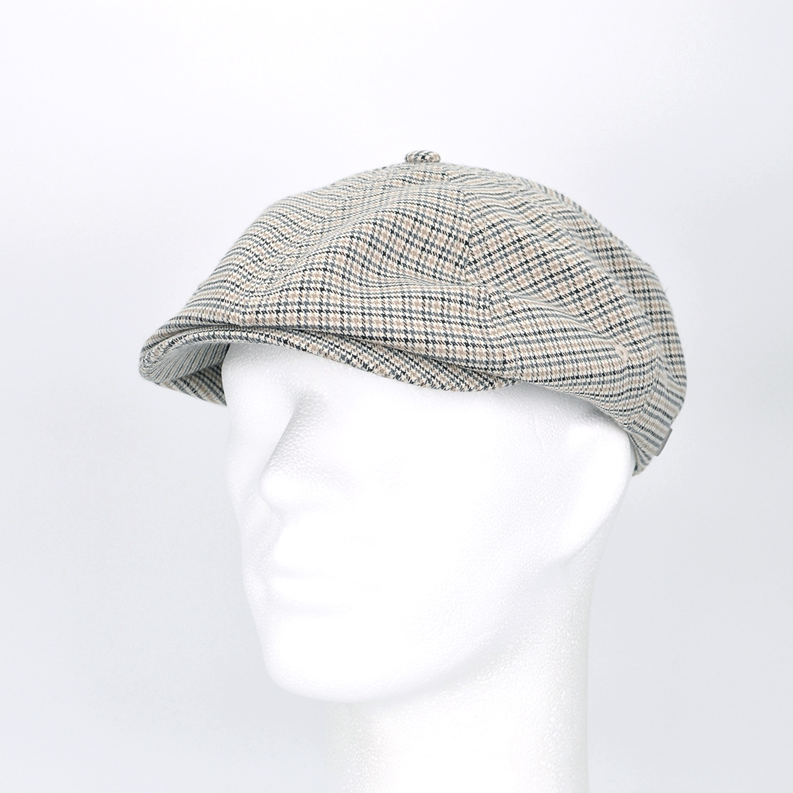 Brixton - Brood LW Newsboy Snap Cap Off White/Black/Grey Houndstooth