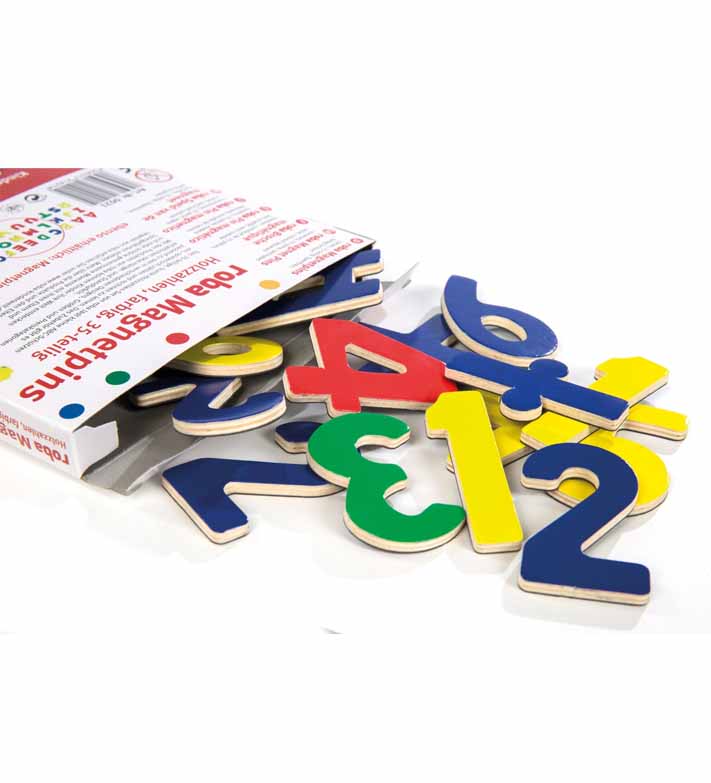 Magnetiska siffror 123 i trä från Roba Kids - 35 st - 3