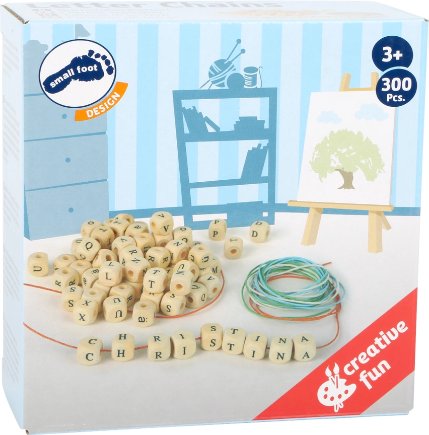  Small Foot Bokstavspärlor  – Pedagogisk aktivitetsleksak i trä - 3