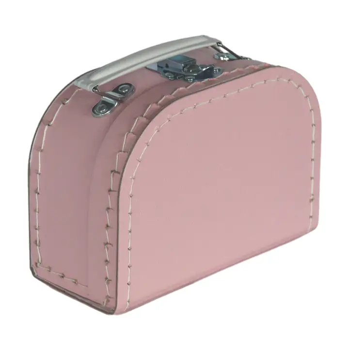Baby lekväska i papp från  Kinderkoffertjes - rosa 16 cm