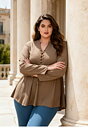 Tunika med snörning, taupe