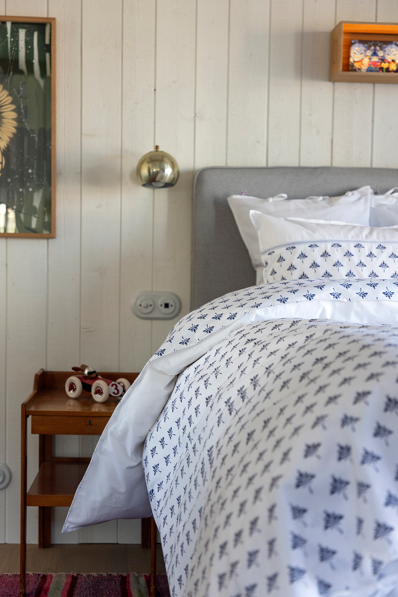 Påslakan Night Flower 220*220 cm Navy - 2