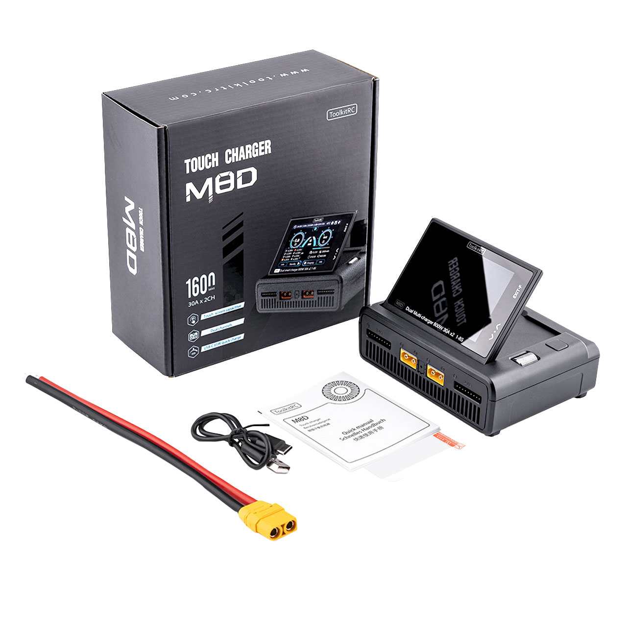 ToolkitRC M8D LiPo 1-8S 30A Duo Charger DC 10-49V - 5