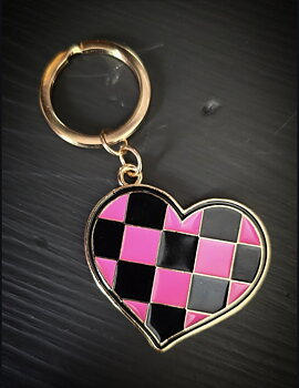 Nyckelring - Checkered Heart