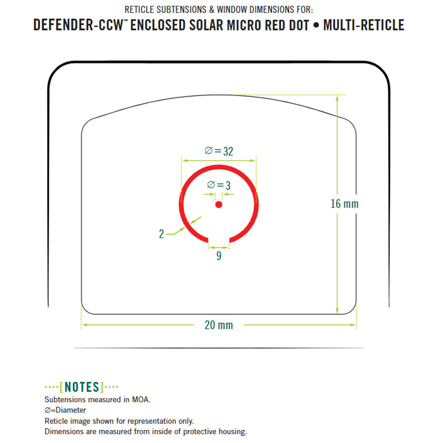 Vortex Defender-CCW Enclosed Solar Red Dot 3 MOA - 6