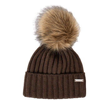 Mössa  Myra, brun m tofs