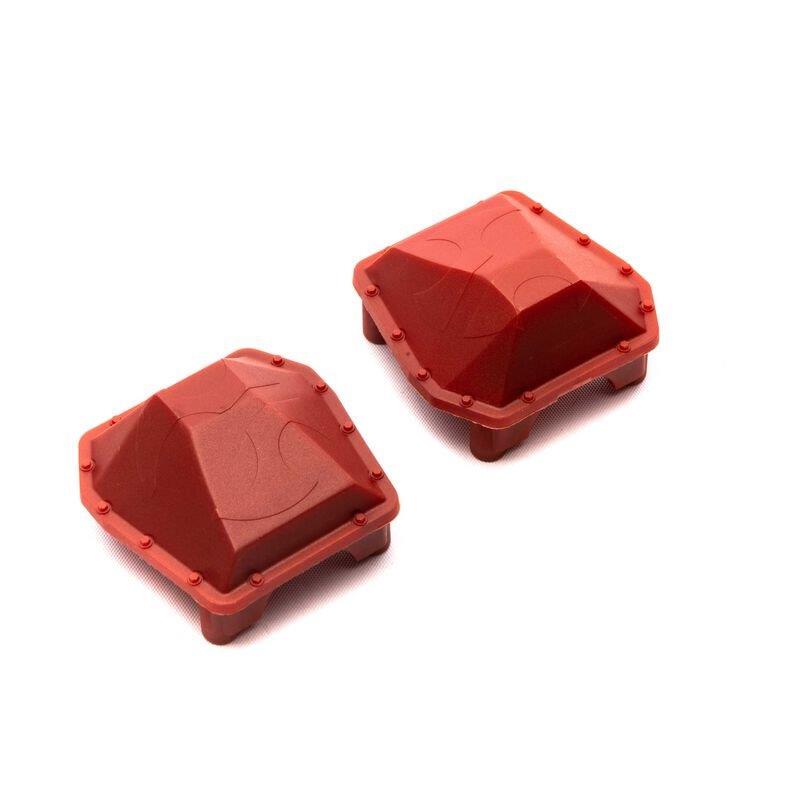 AXIAL SCX6: AR90 Diff Cover Axle Housing Red (2)