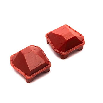 AXIAL SCX6: AR90 Diff Cover Axle Housing Red (2)