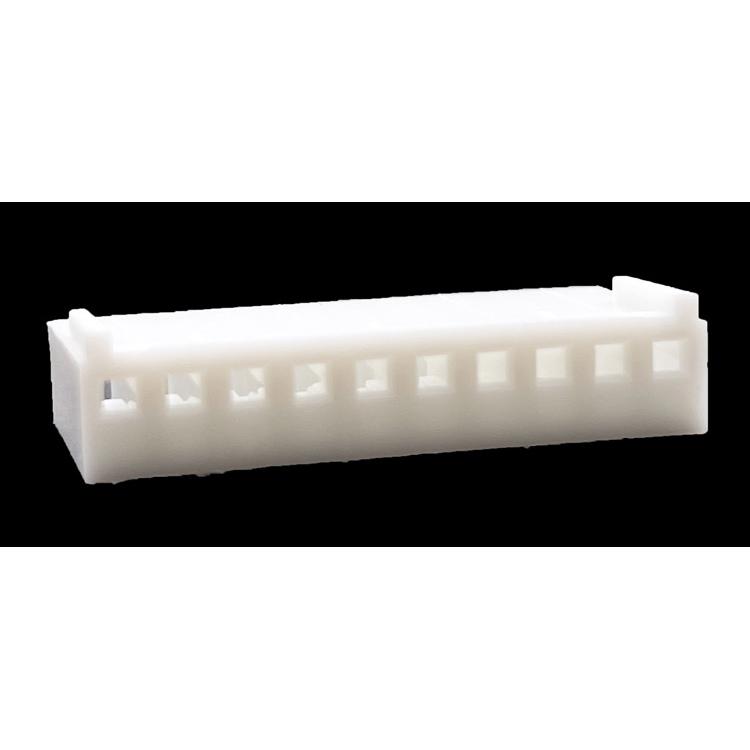 .100" (2.54mm) Crimp & Stuff 10-Position Housing With Locking Ramp