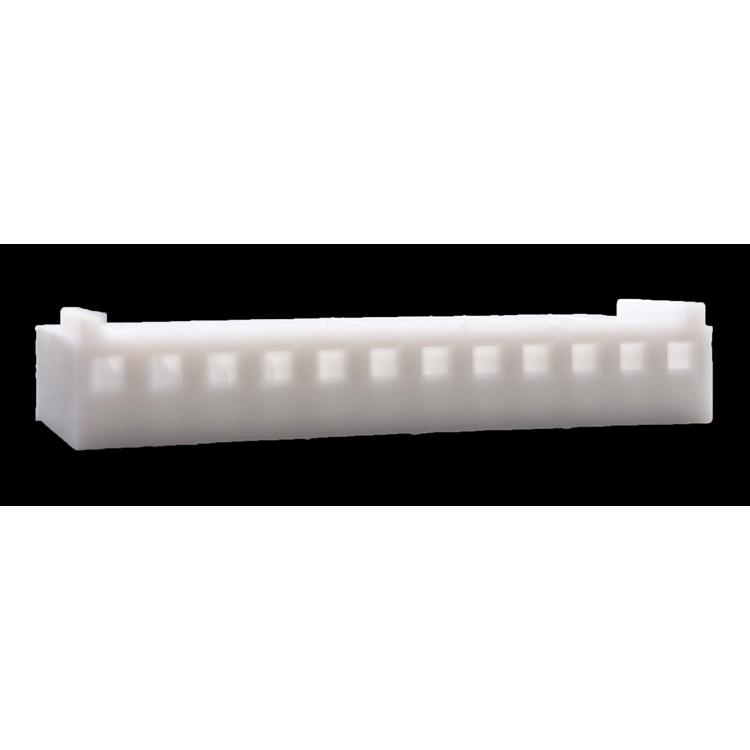 .100" (2.54mm) Crimp & Stuff 12-Position Housing With Locking Ramp