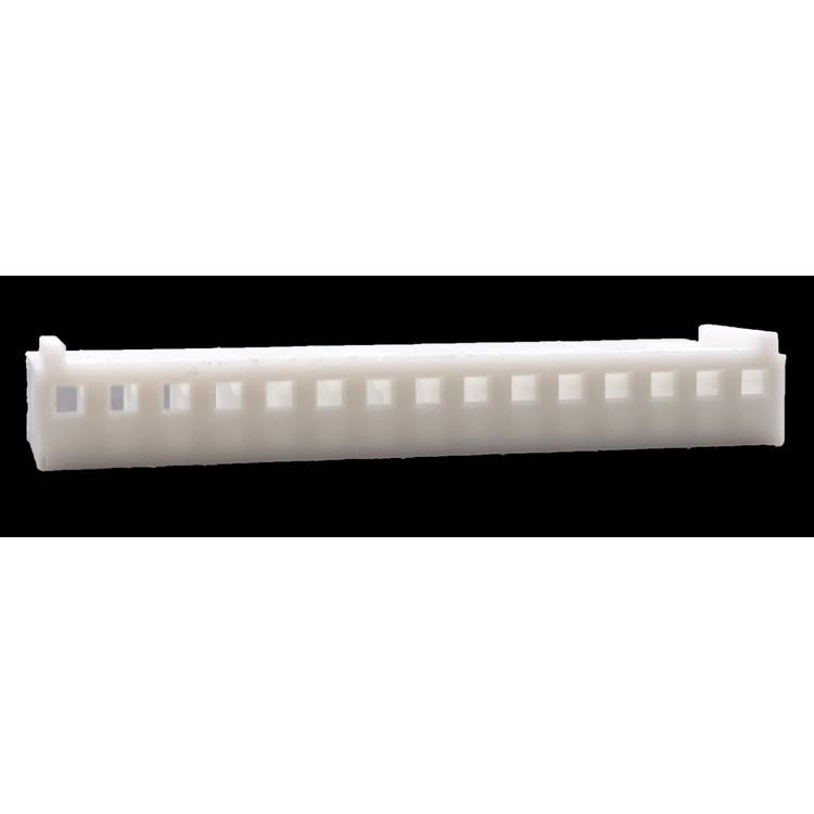 .100" (2.54mm) Crimp & Stuff 15-Position Housing With Locking Ramp