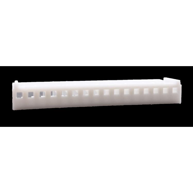 .100" (2.54mm) Crimp & Stuff 16-Position Housing With Locking Ramp