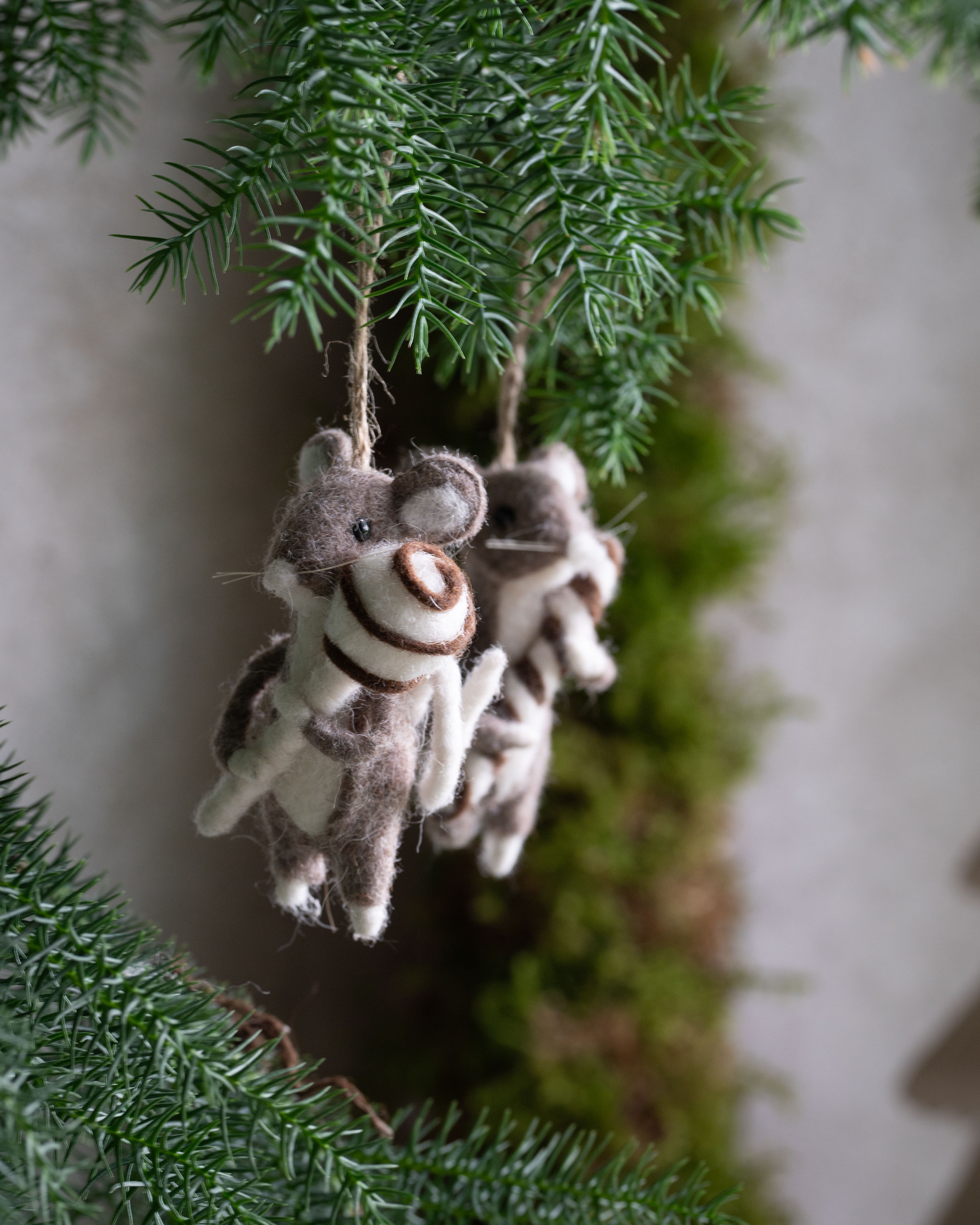 Wool animals - Mice - 2-pack - 9 cm - 3