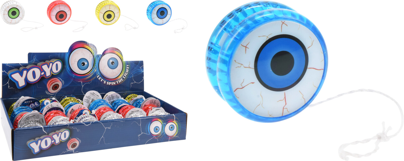 Jojo i plast med blinkande ljus