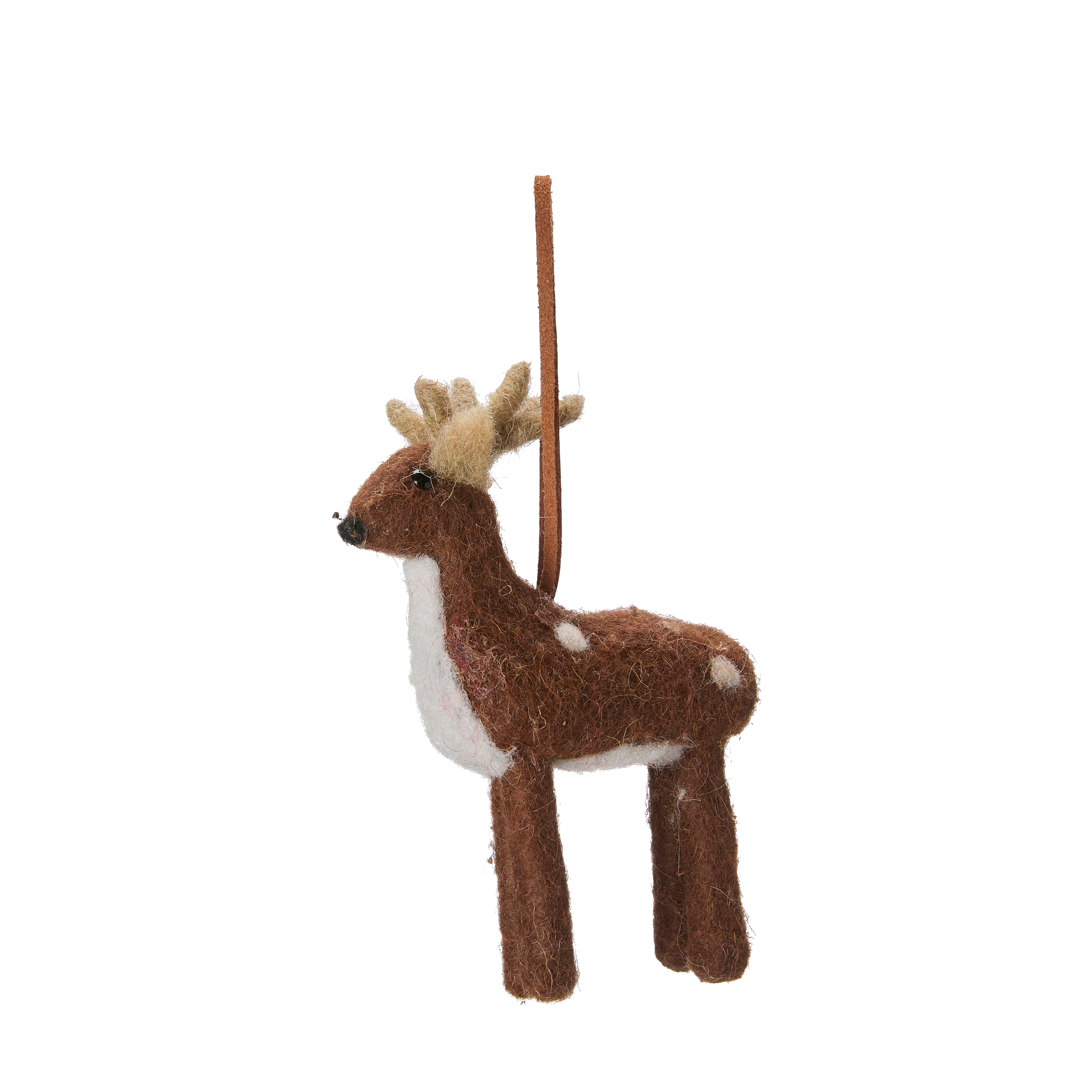 Wool animal - Deer/Reindeer - 6x11 cm - 1 piece - 4
