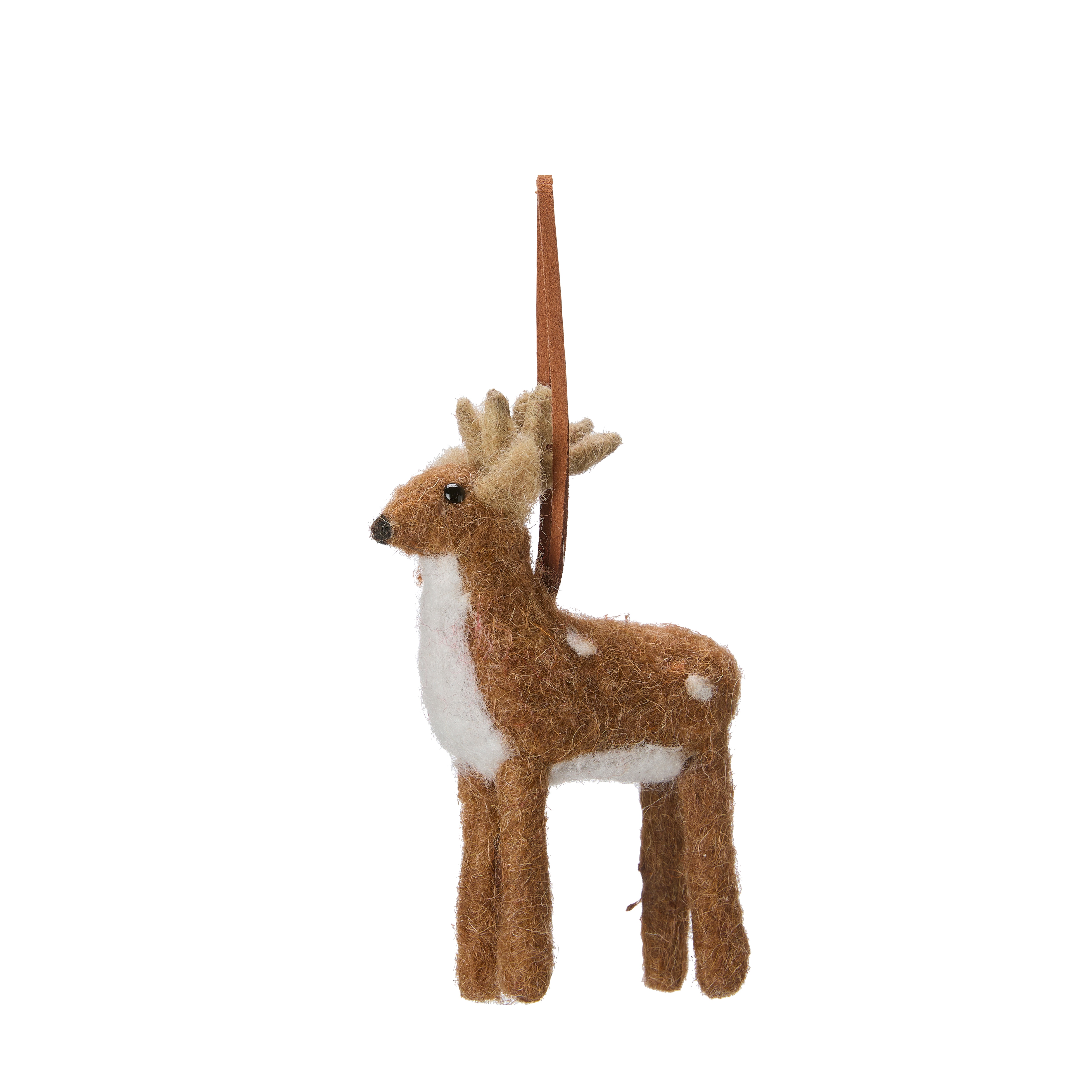 Wool animal - Deer/Reindeer - 6x11 cm - 1 piece - 3