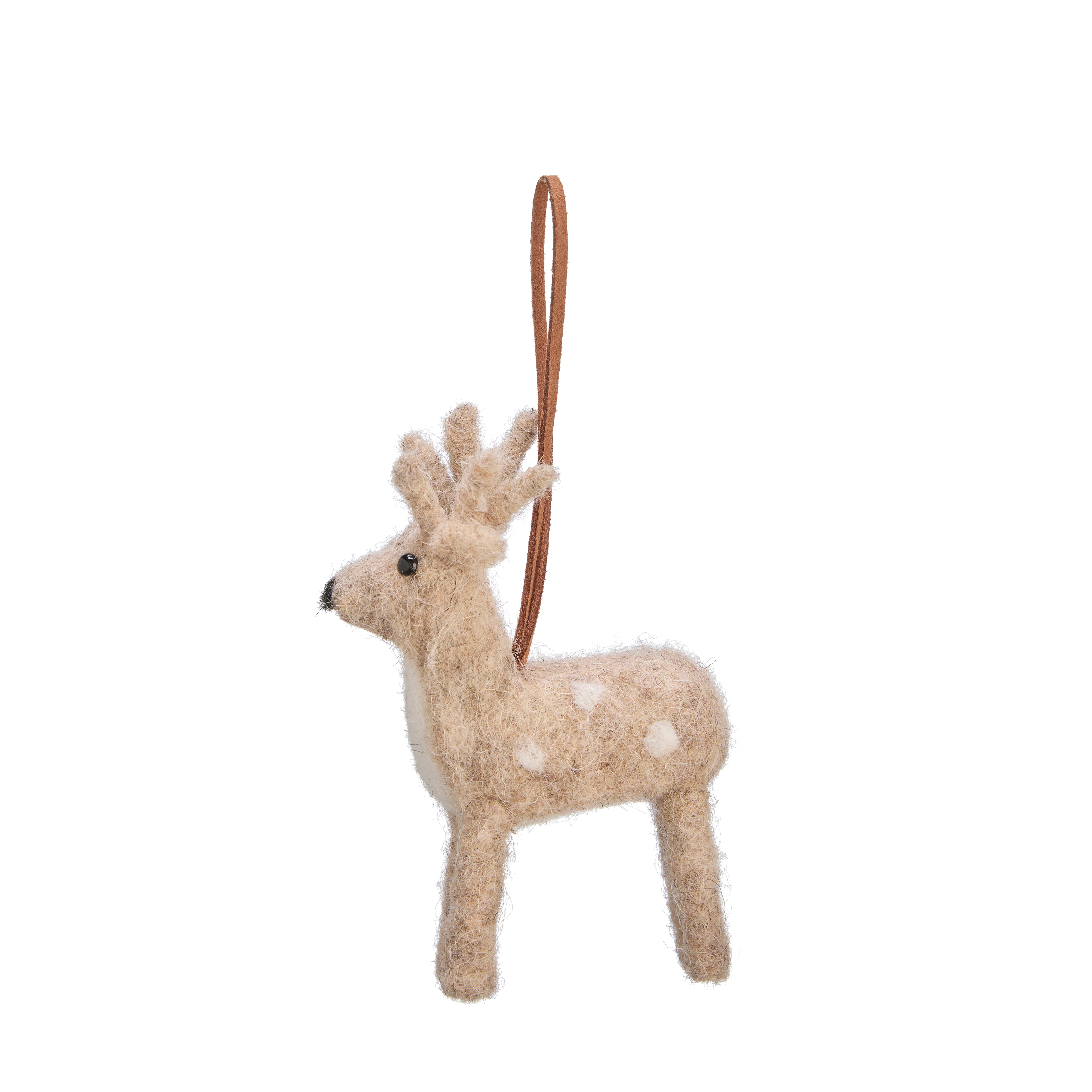 Wool animal - Deer/Reindeer - 6x11 cm - 1 piece - 2