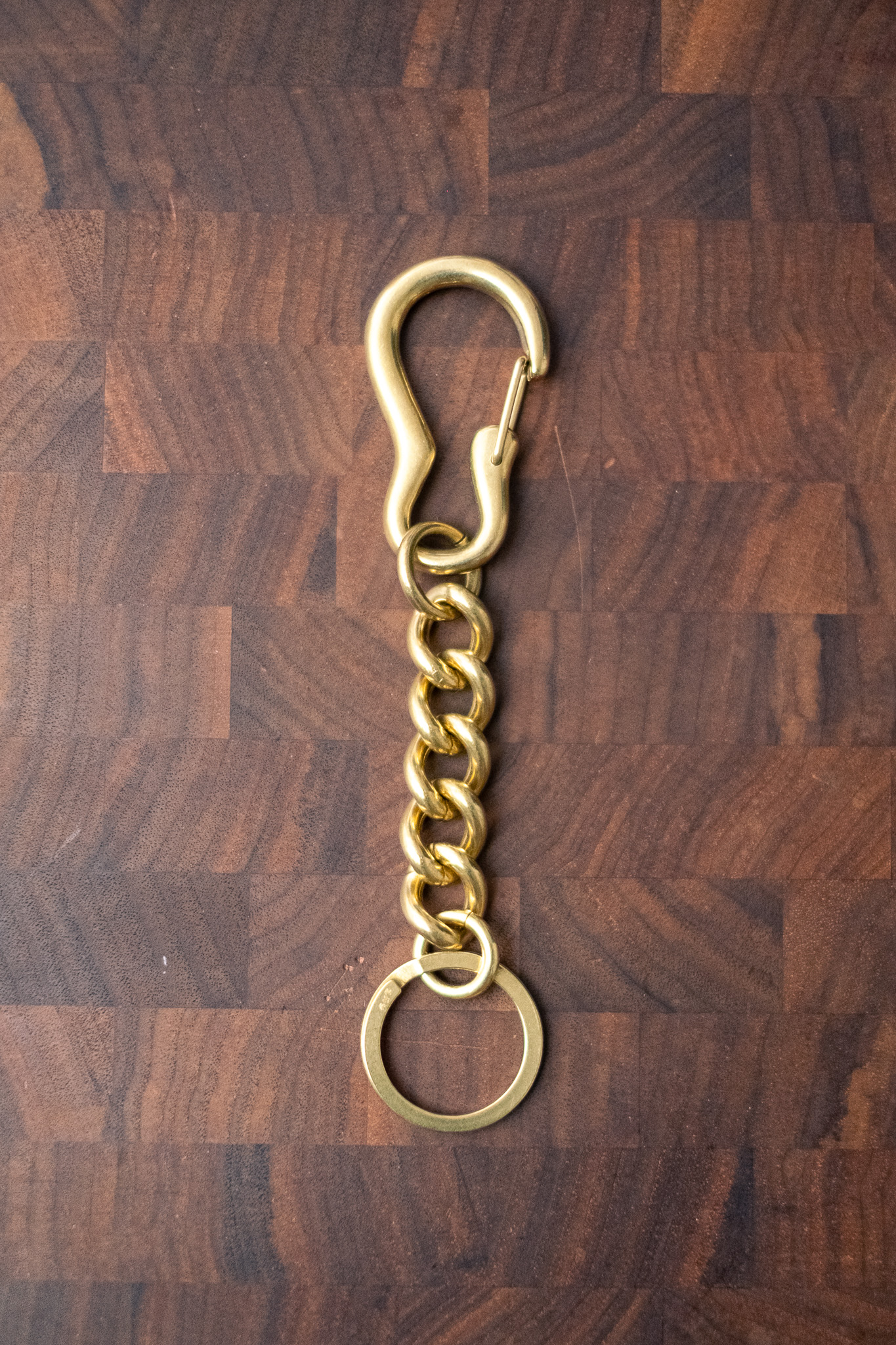 Kobashi Studio - Karabiner Key Chain Twist Brass