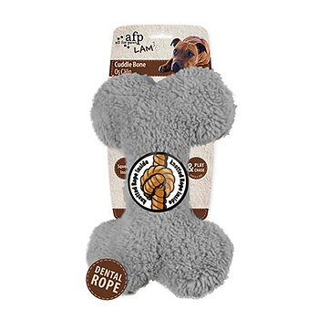 Hundleksak Cuddle Bone grå