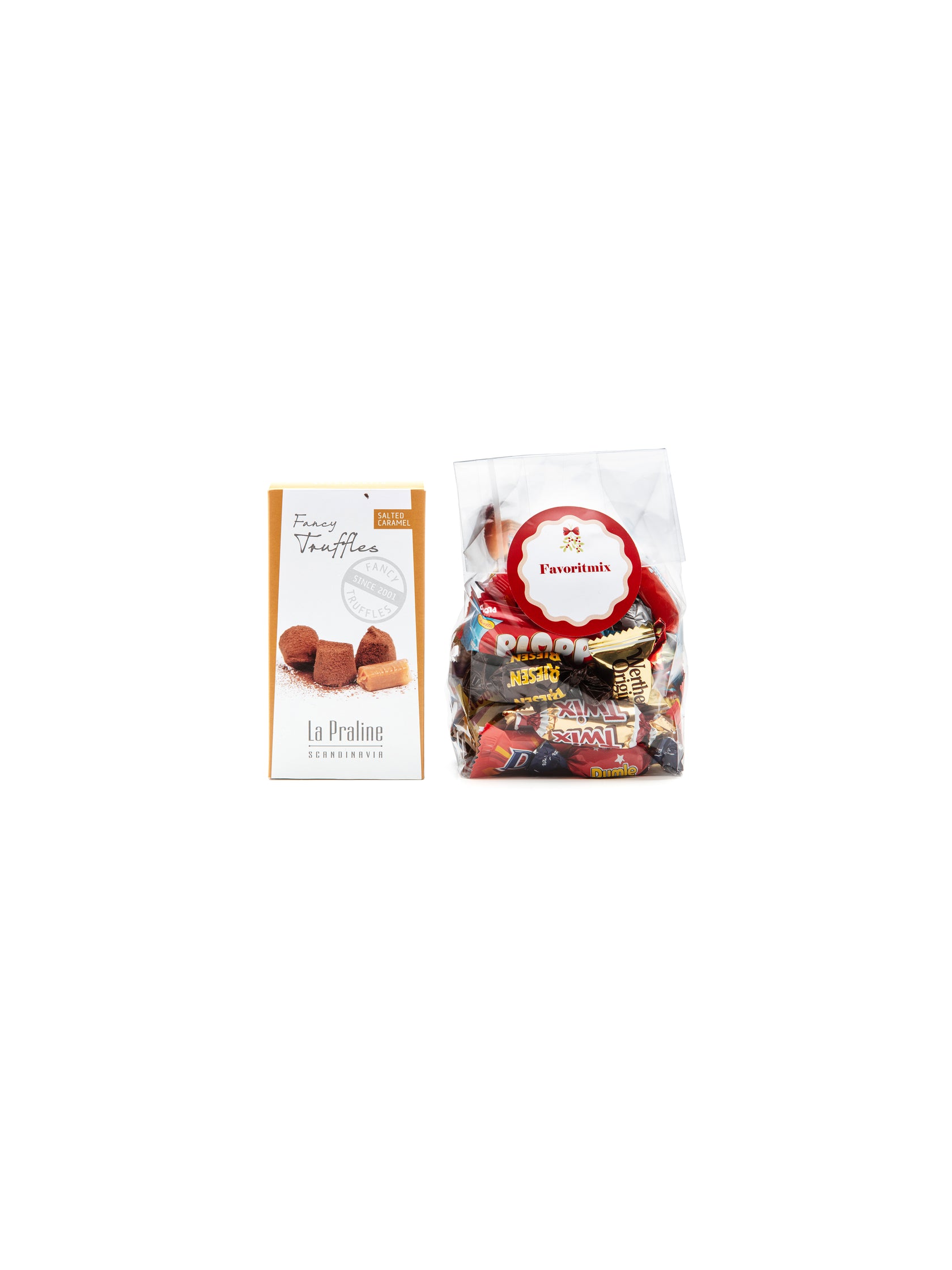 Julstrumpa med chokladtryfflar & godis - 2