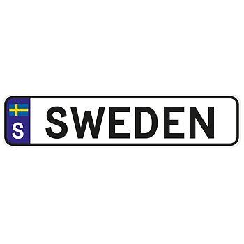 Magnet registreringsskylt - Sweden