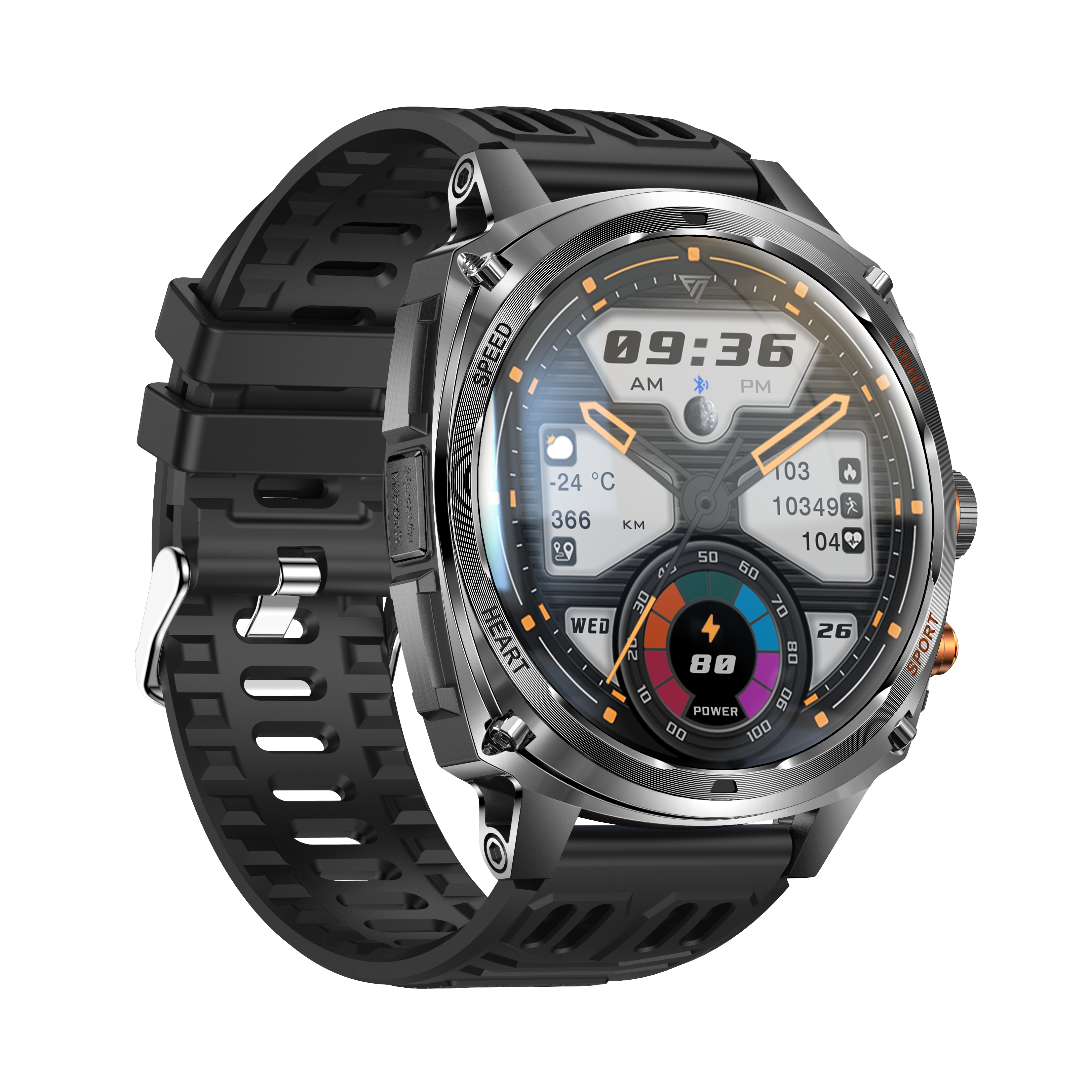 Philippe Palmer Smart Watch LP73 AMOLED Black Rubber - 2