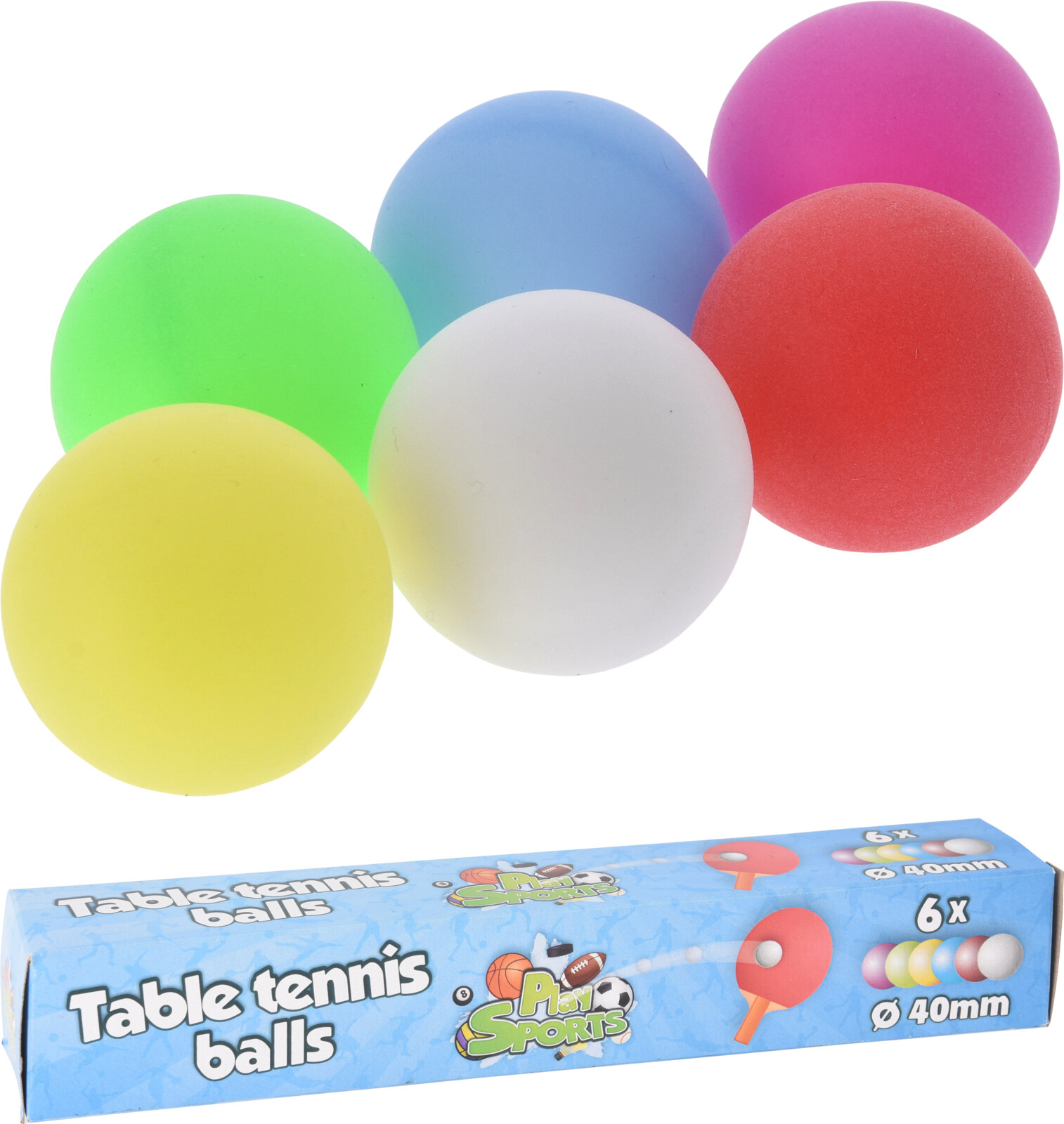 Pingisboll 40mm 6-pack