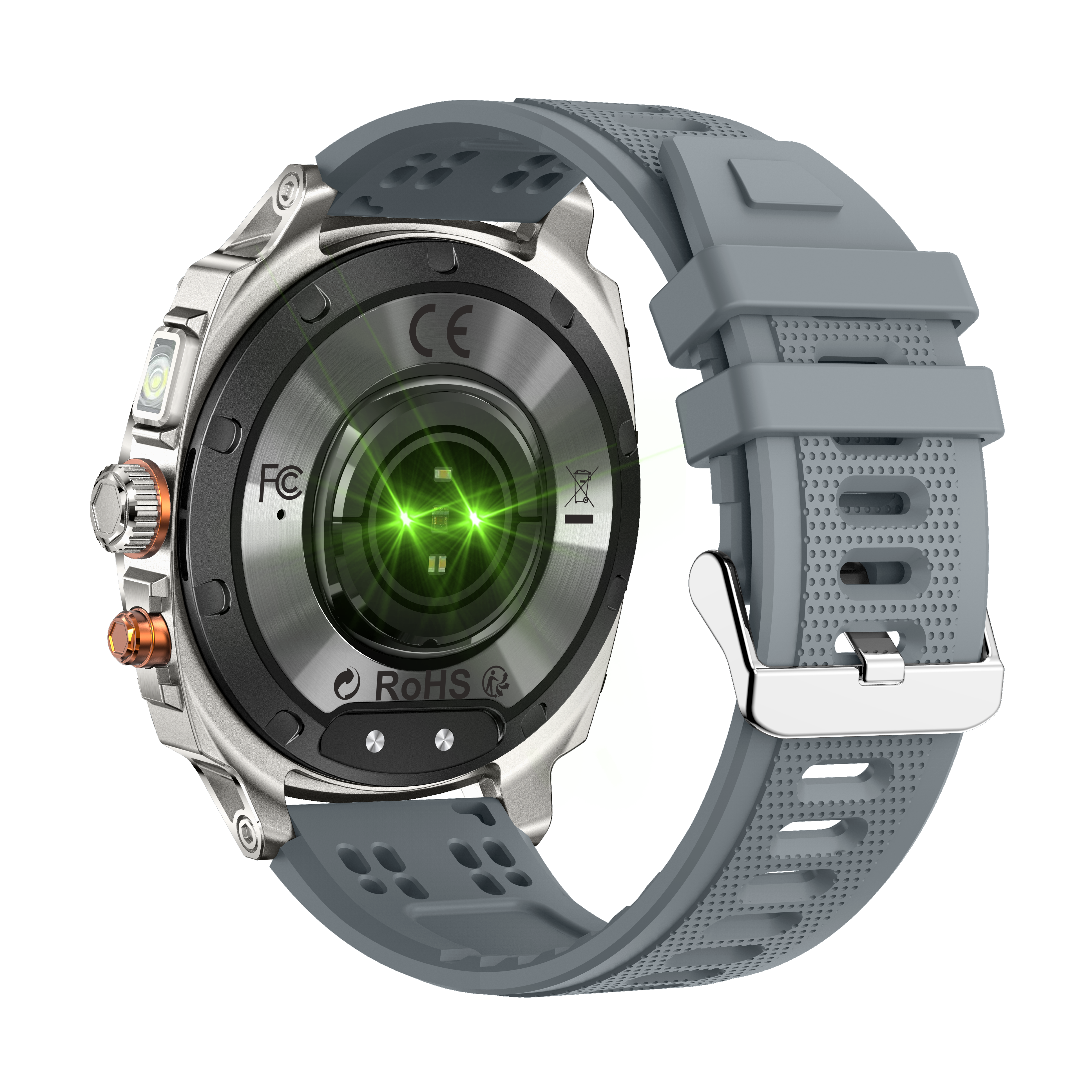 Philippe Palmer Smart Watch LP73 AMOLED Silver Rubber - 4