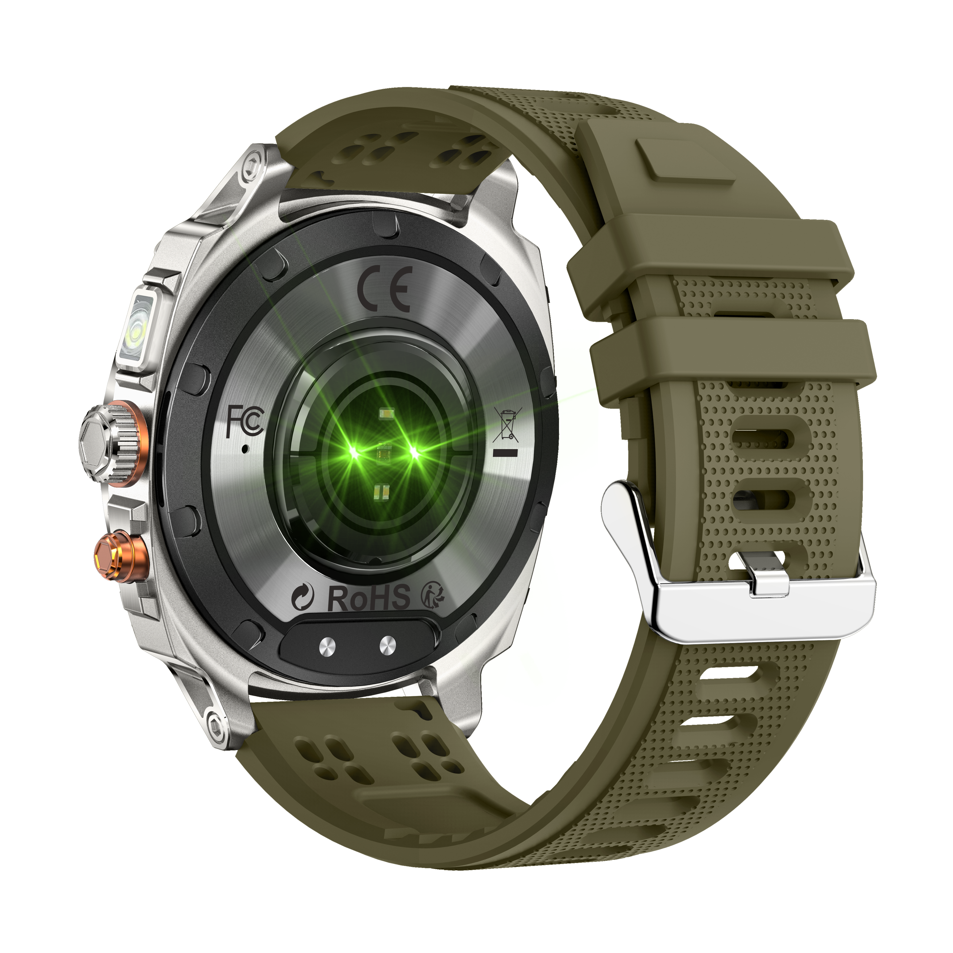 Philippe Palmer Smart Watch LP73 AMOLED Green Rubber - 4