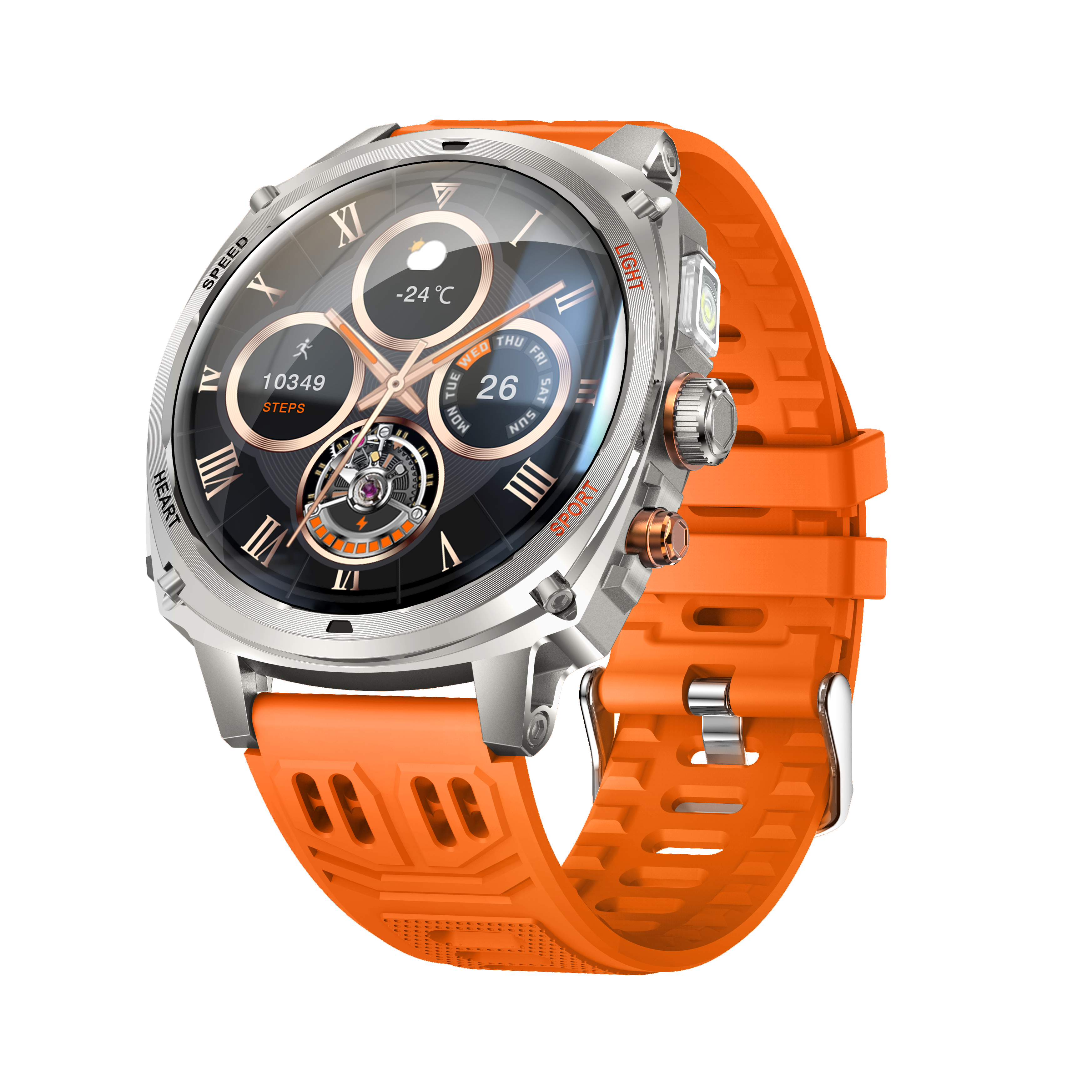 Philippe Palmer Smart Watch LP73 AMOLED Orange Rubber - 7