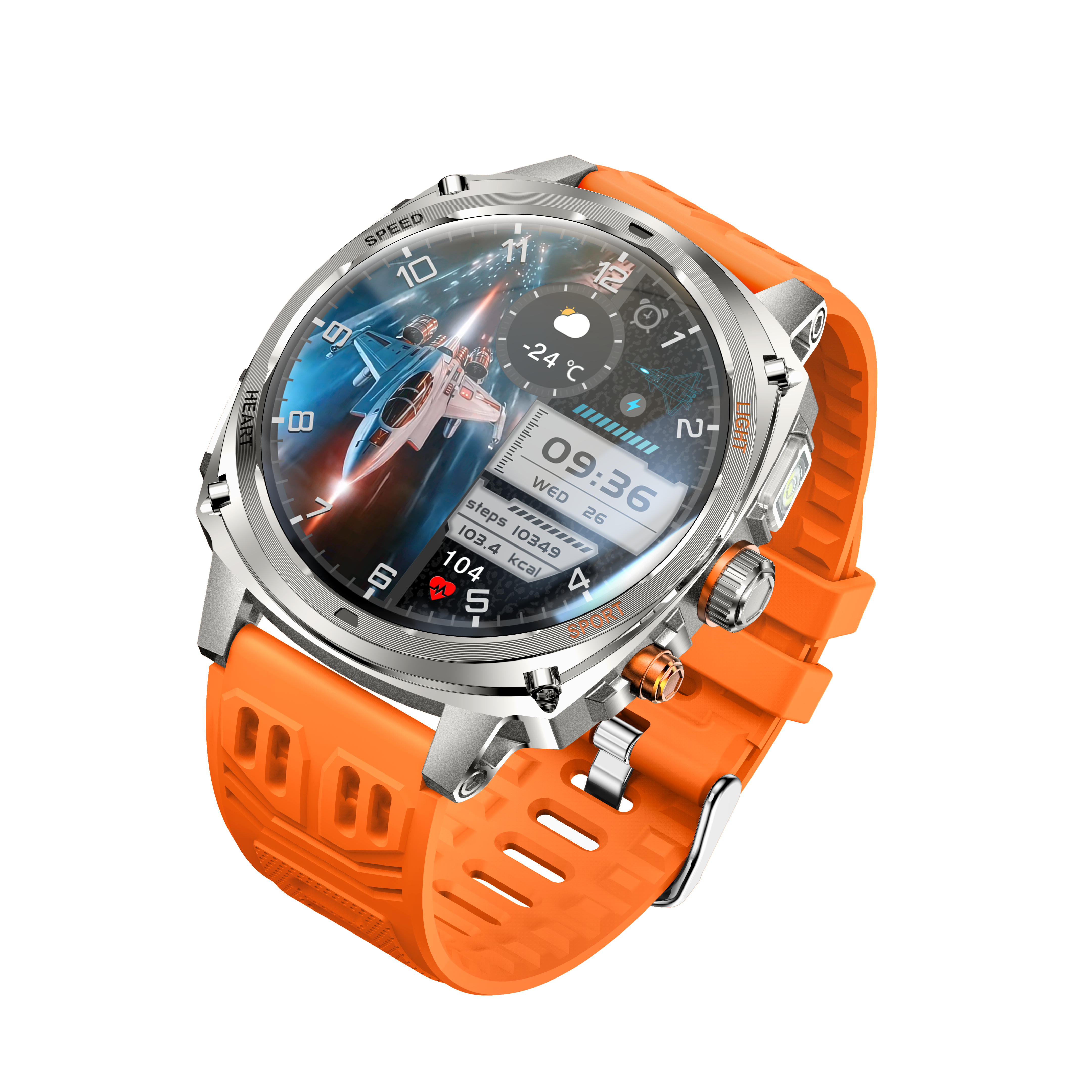 Philippe Palmer Smart Watch LP73 AMOLED Orange Rubber - 8